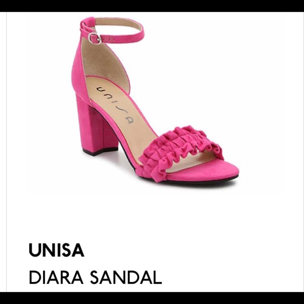 9.5 hot pink suede Unisa heel